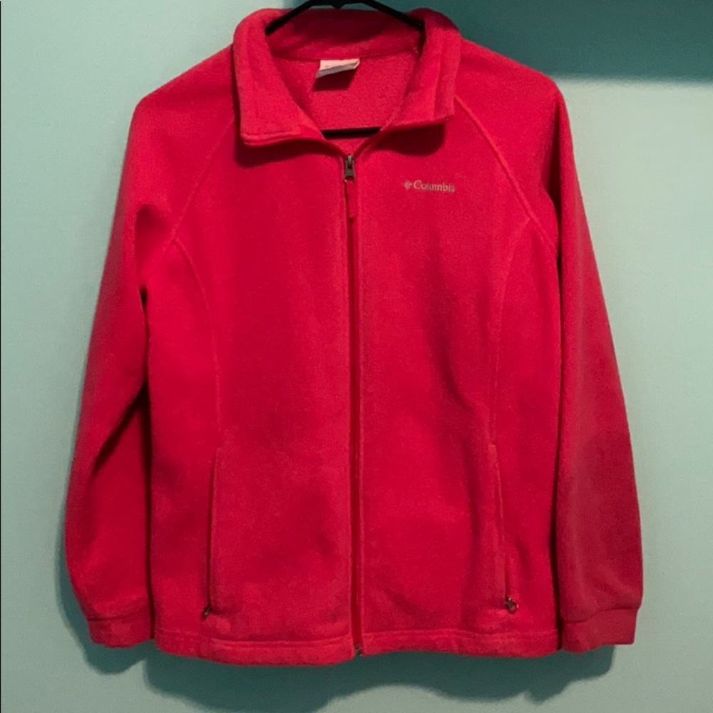 kids pink Columbia jacket